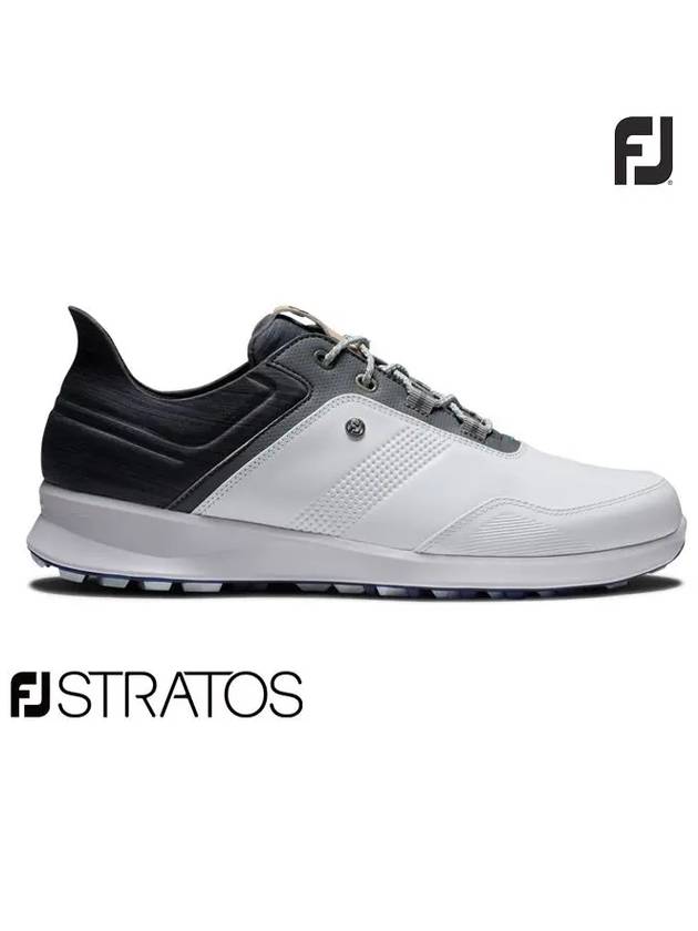 Stratos STRATOS Spikeless Golf Shoes 50072 W White Charcoal Blue Jay Men’s - FOOTJOY - BALAAN 2