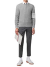 Diagonal Armband Cable Knit Top Grey - THOM BROWNE - BALAAN 5