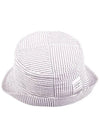 Quarter Combo Striped  Cotton Bucket Hat Grey - THOM BROWNE - BALAAN 5