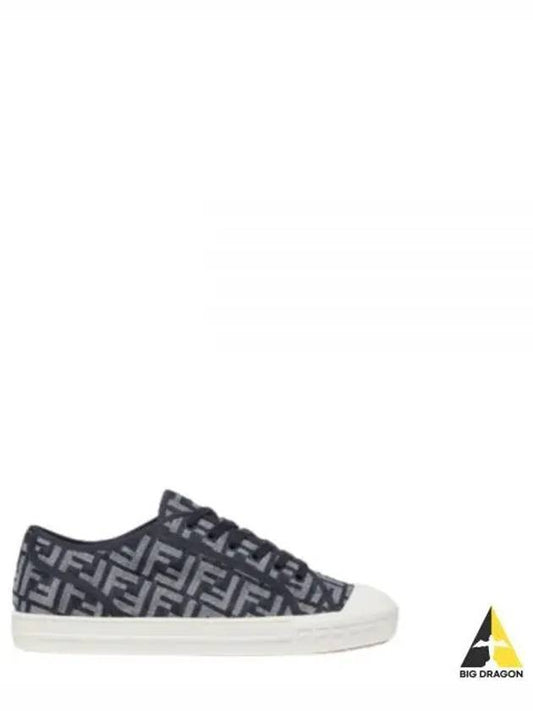 Domino FF Morty Denim Low Top Sneakers Blue - FENDI - BALAAN 2