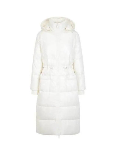 Women s Waist Point Hooded Padded Coat Ivory 270538 - ARMANI EXCHANGE - BALAAN 1