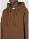 Drop Shoulder Drawstring Cotton Hoodie Brown - LEMAIRE - BALAAN 6