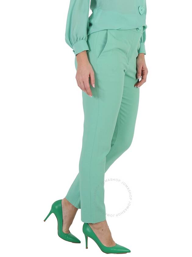 Women s Straight Pants Moschino Ladies Light Green Heart Button Tailored Trousers Brand Size 44 US 10 - MOSCHINO - BALAAN 3