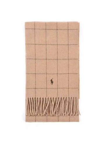 WoW Signature Pony Fringe Reversible Wool Check Muffler PC0743 220 - POLO RALPH LAUREN - BALAAN 1