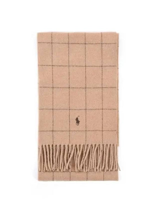 WoW Signature Pony Fringe Reversible Wool Check Muffler PC0743 220 - POLO RALPH LAUREN - BALAAN 1