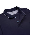 Embroidered Logo Short Sleeve Polo Shirt Navy - BRUNELLO CUCINELLI - BALAAN 7