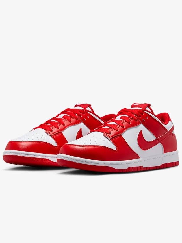 Dunk Retro Low Top Sneakers White University Red - NIKE - BALAAN 6