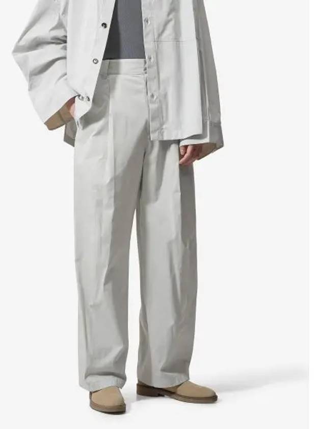 Cotton Silk Wide Leg Slacks Cloud - BOTTEGA VENETA - BALAAN 2