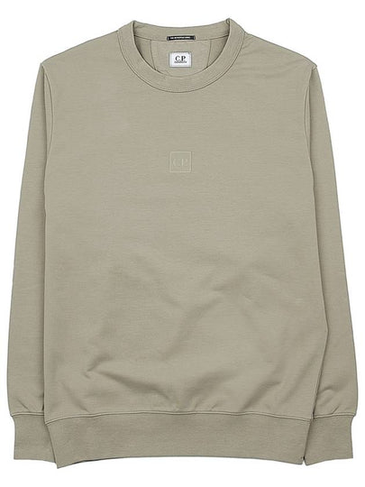 Logo Patch Cotton Sweatshirt Silver Sage - CP COMPANY - BALAAN 2