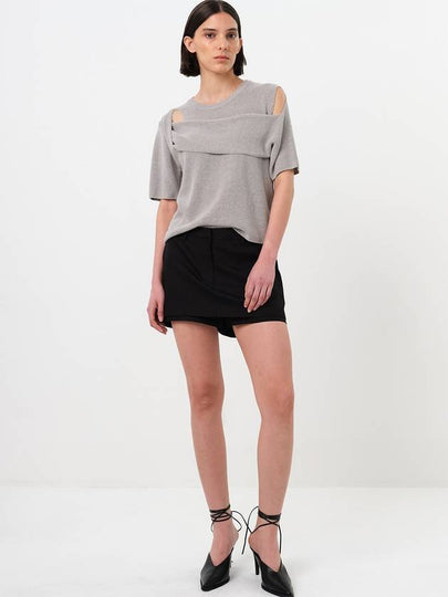 SHOULDER CUT OUT KNIT 3colors - MAGJAY - BALAAN 2