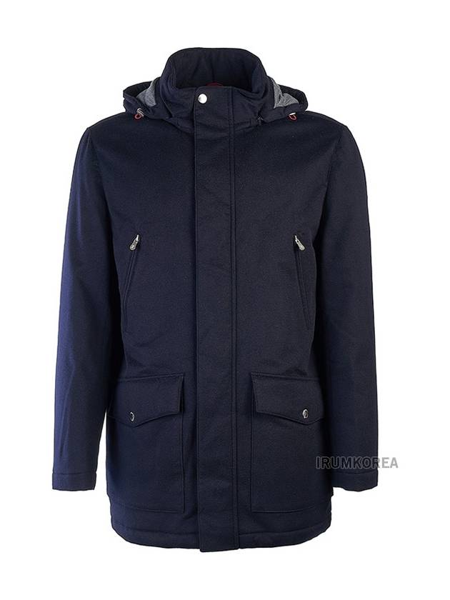 Men's Pocket Hooded Jacket Navy - BRUNELLO CUCINELLI - BALAAN 2