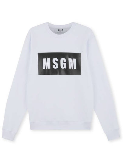 Box Logo Print Sweatshirt White - MSGM - BALAAN 2