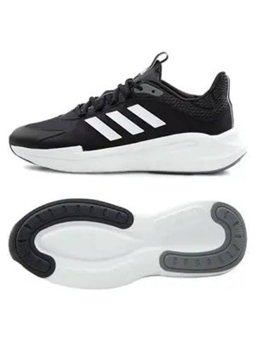 Alpha Edge Plus Low Top Sneakers White Core Black - ADIDAS - BALAAN 1