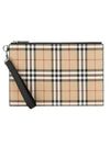 Edin Check Clutch Bag Beige - BURBERRY - BALAAN 1