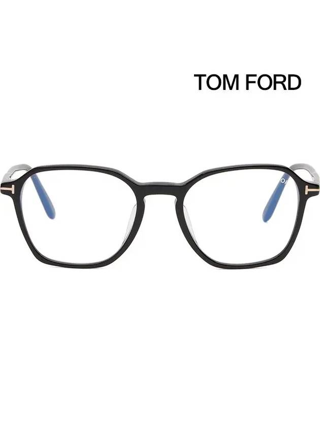 Blue light blocking glasses frame TF5804FB 001 black horn rim Asian fit - TOM FORD - BALAAN 3