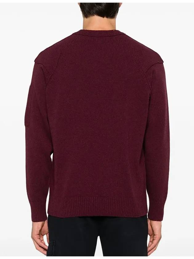 Lambswool GRS Crew Neck Knit Top Potent Purple - CP COMPANY - BALAAN 5