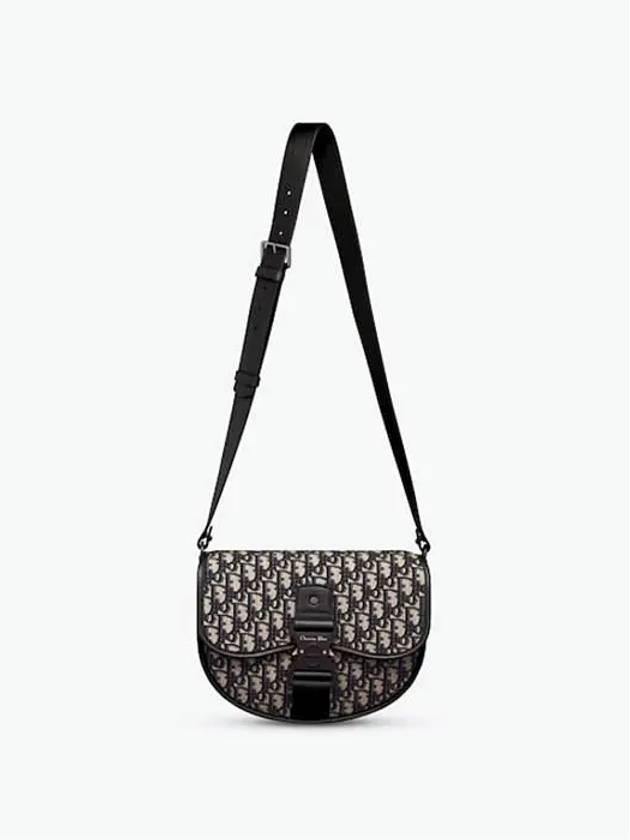 Gallop Oblique Jacquard Strap Cross Bag Beige Black - DIOR - BALAAN 4