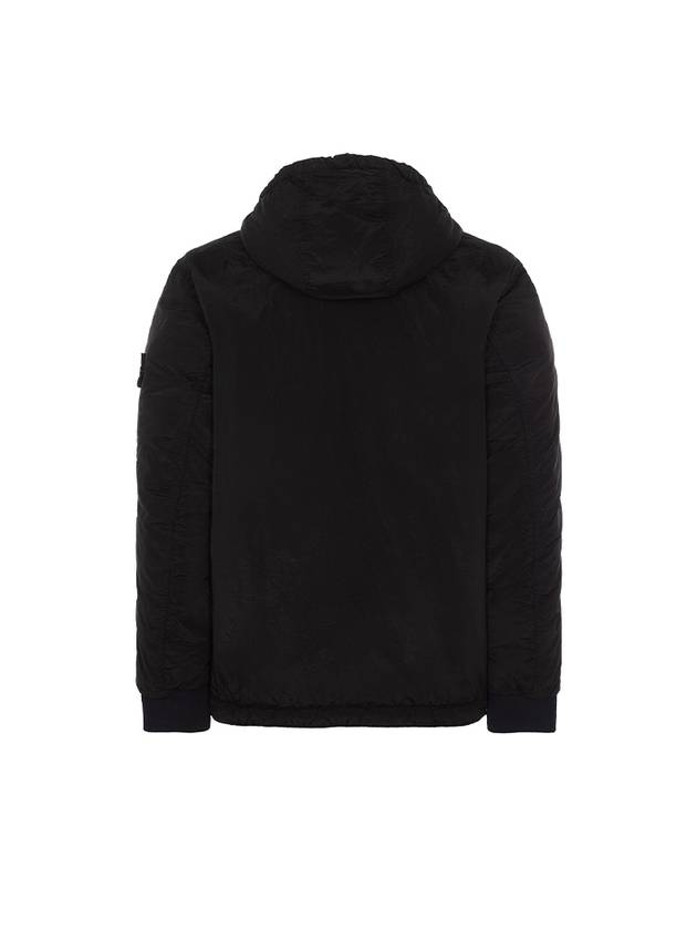 PrimaLoft-TC Nylon Zip Up Hoodie Black - STONE ISLAND - BALAAN 3