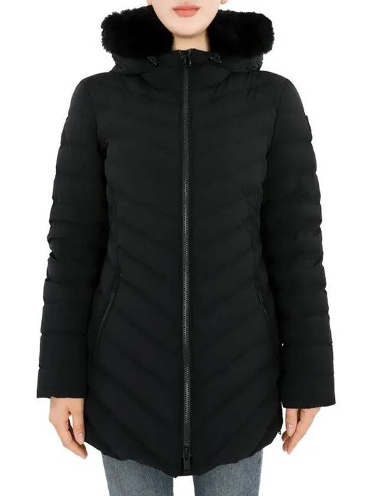 Women's Roselawn Hooded Fur Padding Black - MOOSE KNUCKLES - BALAAN 2