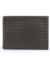 Intrecciato Half Zip Clutch Bag Brown - BOTTEGA VENETA - BALAAN 1