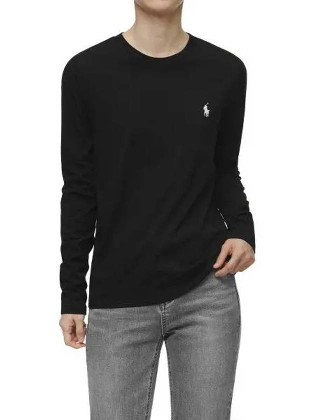 W Cotton Jersey Long Sleeve Tee Black - POLO RALPH LAUREN - BALAAN 1