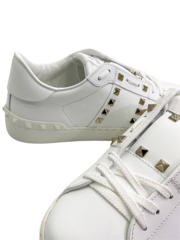 Rockstud Untitled Open Low Top Sneakers White - VALENTINO - BALAAN 4