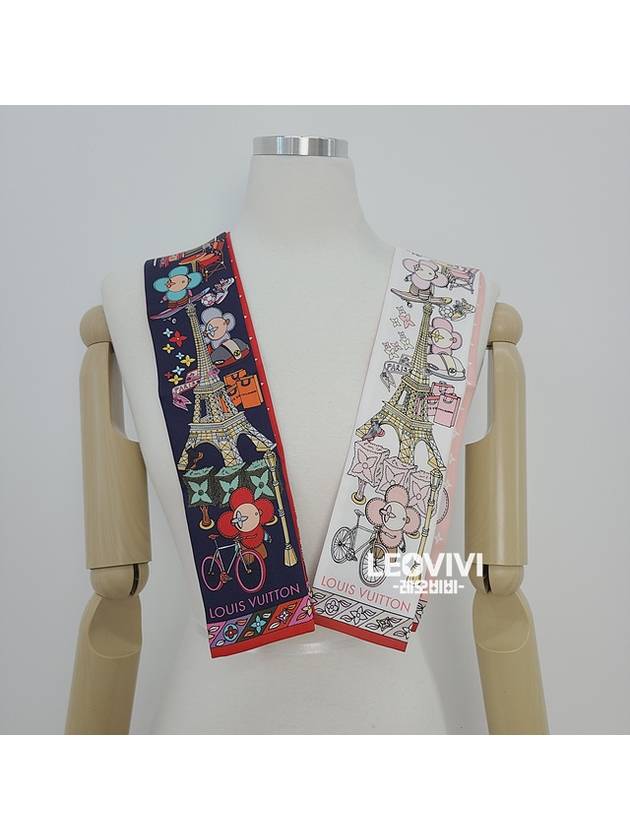 Monogram Vivienne Square Bandeau Twilly Petite Scarf Baby Pink M77402 - LOUIS VUITTON - BALAAN 9