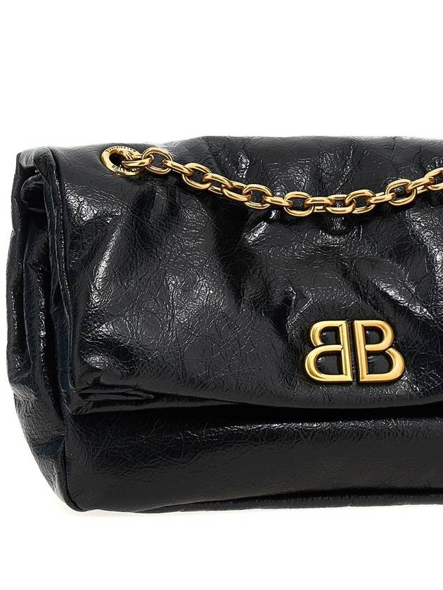 Monaco Small Chain Shoulder Bag Black - BALENCIAGA - BALAAN 4