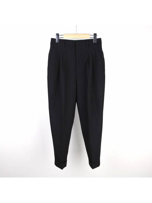 Women's Carrot Fit Wool Slacks Black FTR010264 001 - AMI - BALAAN 1