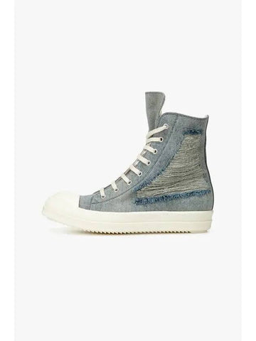 DRKSHDW MEN Destroyed Denim Sneakers Indigo - RICK OWENS - BALAAN 1