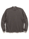 Ghost Piece Cotton Jersey Crew Neck Sweatshirt Dark Grey - STONE ISLAND - BALAAN 1