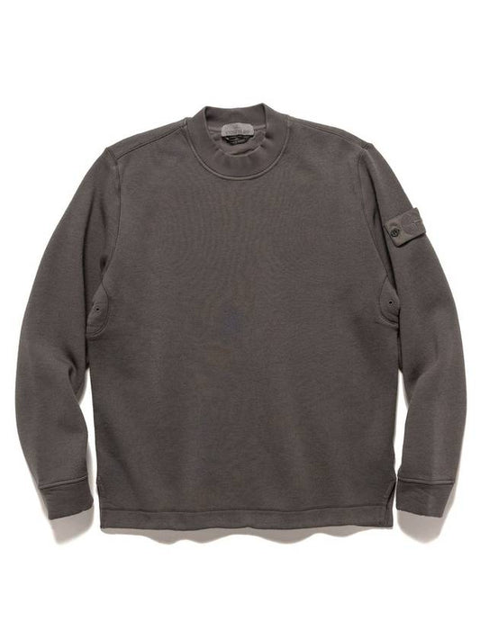 Ghost Piece Cotton Jersey Crew Neck Sweatshirt Dark Grey - STONE ISLAND - BALAAN 2