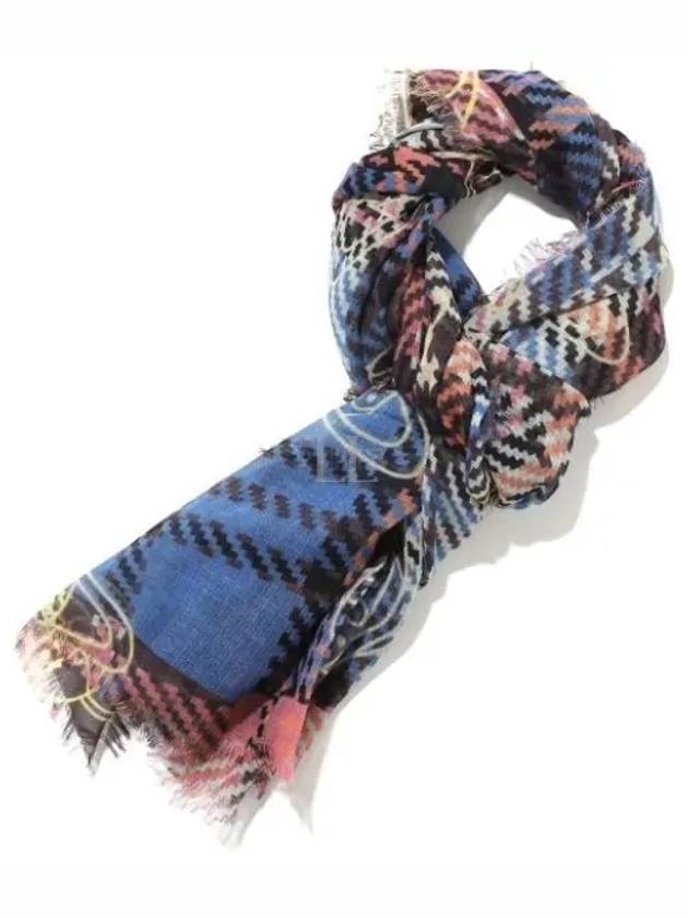 ORB Mac Andy Wrap Check Wool Silk Scarf - VIVIENNE WESTWOOD - BALAAN 2