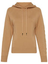 Women's Ananas Wool Cashmere Knit Hoodie Camel - MAX MARA - BALAAN 2