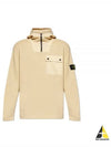 Compass Badge Half Zip-up Cotton Hoodie Ecru - STONE ISLAND - BALAAN 2