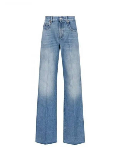 Cotton Straight Jeans Blue - GUCCI - BALAAN 2