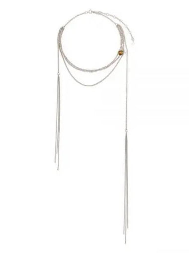 Stone Mult Chain Necklace Silver - COURREGES - BALAAN 1