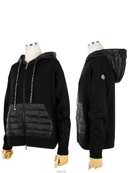 Padded Hooded Jacket Black - MONCLER - BALAAN 2