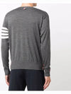 4 Bar Armband Classic Merino Wool Knit Top Medium Grey - THOM BROWNE - BALAAN 5