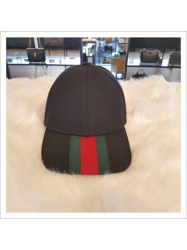 Web Canvas Base Ball Cap Black - GUCCI - BALAAN 3