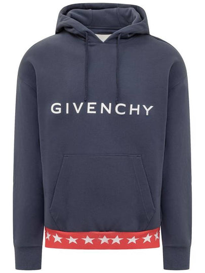 Boxy Fit Hoodie Deep Blue - GIVENCHY - BALAAN 2