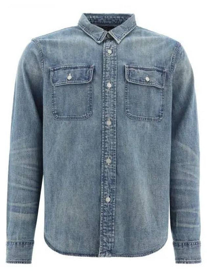 RRL Western Denim Long Sleeves Shirt Bue - POLO RALPH LAUREN - BALAAN 2