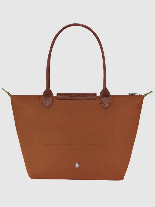 Le Pliage Green Medium Shoulder Bag Tote Cognac Brown - LONGCHAMP - BALAAN 4