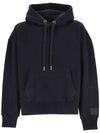 Label Hoodie Navy - AMI - BALAAN 1