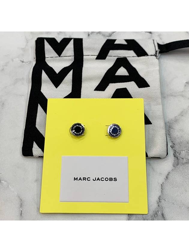 Medallion Stud Earrings Black - MARC JACOBS - BALAAN 3