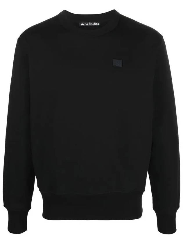 Face Patch Crew Neck Sweatshirt Black - ACNE STUDIOS - BALAAN 3