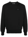 Face Patch Crew Neck Sweatshirt Black - ACNE STUDIOS - BALAAN 2