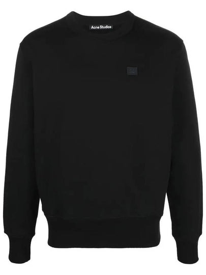 Face Patch Crew Neck Sweatshirt Black - ACNE STUDIOS - BALAAN 2