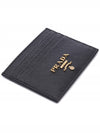 Metal Logo Saffiano Card Wallet Black - PRADA - BALAAN 6