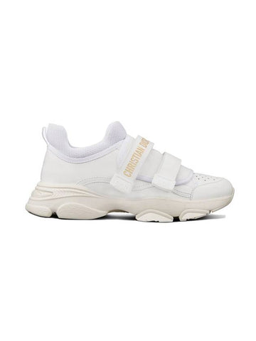 Women's D Wonder Strap Rubber Sole Low Top Sneakers White - DIOR - BALAAN 1